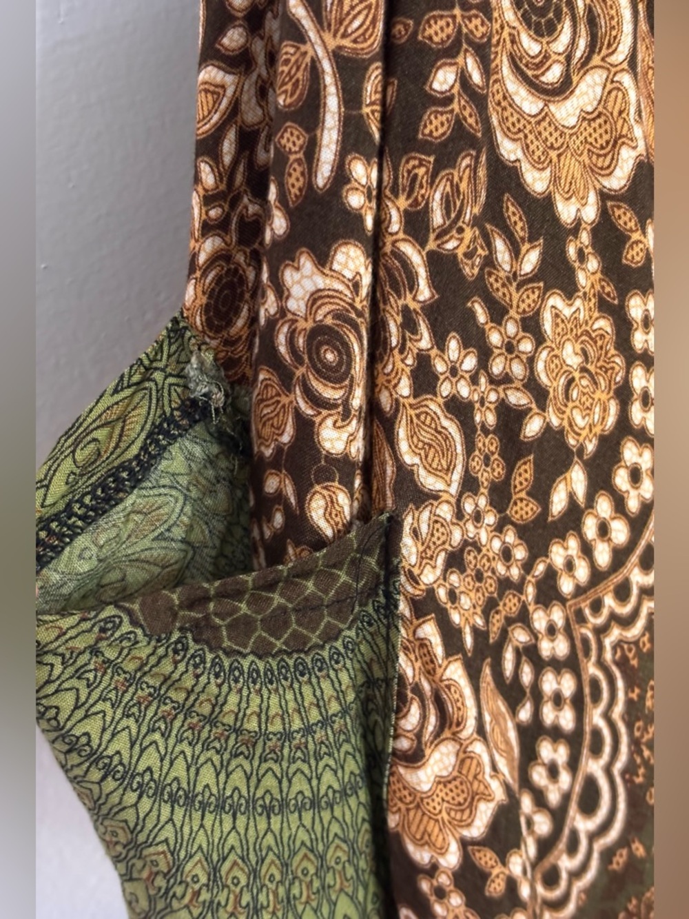 🌸 Bohemian Green & Brown Harem Jumpsuit - Picture 6 of 6